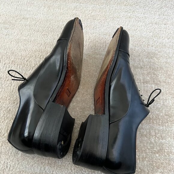 Bally Treny 1 Black Leather Cap Toe Oxford Dress Shoes 8.5 Made in Italy main image 8